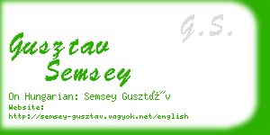 gusztav semsey business card